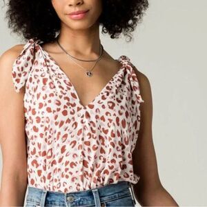 NEW Free People Bare It All Cowl Back Bodysuit Women's size S Ivory Combo